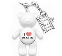United1871 Berlin Souvenir Keyring I Love Berlin Bear Souvenir and Keepsake, White