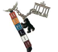 United1871 Keyring Berlin Souvenirs, Gift, Keepsake, Metal Keychain for Germany, Gift for Couples, Suitable for Bags, Backpacks, Car Keys, Berlin Silver, S, Keyring