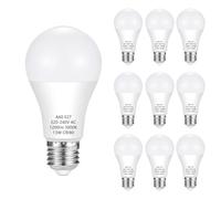 UNITEDLUX A60 Edison Screw LED Light Bulbs, 13W Equal to 100W Incandescent LED Bulb, E27 Base Warm White 3000K, 1200LM Energy Saving Light Bulb, Non-Dimmable, Pack of 9