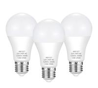 UNITEDLUX A60 Edison Screw LED Light Bulbs, 13W Equal to 100W Incandescent LED Bulb, E27 Base Warm White 3000K, 1200LM Energy Saving Light Bulb, Non-Dimmable, Pack of 3