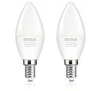 UNITEDLUX C37 LED Bayonet Light Bulb, 5W Led Bulb E14 Base 40W Equivalent, 6500K Daylight Candle Light Bulbs, 450Lm, CRI>80, No-Flickering, Non-Dimmable, Pack of 2
