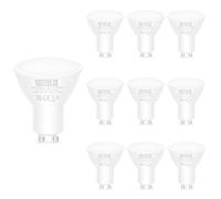 UNITEDLUX GU10 LED Light Bulbs 5W, 45W Halogen Bulb Equivalent, 450lm 3000k Warm White, Track Spotlight Bulb Wide Angle Frosted Recessed Lighting for Living Room Bedroom Kitchen Bathroom, 10Pack