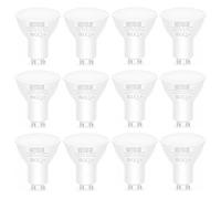 UNITEDLUX GU10 LED Light Bulbs 5W, 45W Halogen Bulb Equivalent, 450lm 3000k Warm White, Track Spotlight Bulb Wide Angle Frosted Recessed Lighting for Living Room Bedroom Kitchen Bathroom, 12Pack
