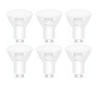 UNITEDLUX GU10 LED Light Bulbs 5W, 45W Halogen Bulb Equivalent, 450lm 3000k Warm White, Track Spotlight Bulb Wide Angle Frosted Recessed Lighting for Living Room Bedroom Kitchen Bathroom, 6Pack