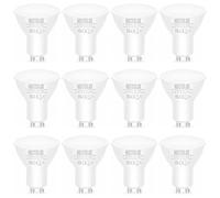 UNITEDLUX GU10 LED Light Bulbs 5W, 45W Halogen Bulb Equivalent, 450lm 6500k Daylight, Track Spotlight Bulb Wide Angle Frosted Recessed Lighting for Living Room Bedroom Kitchen Bathroom, 12Pack