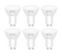 UNITEDLUX GU10 LED Light Bulbs 5W, 45W Halogen Bulb Equivalent, 450lm 6500k Daylight, Track Spotlight Bulb Wide Angle Frosted Recessed Lighting for Living Room Bedroom Kitchen Bathroom, 6Pack