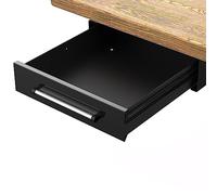 UNITEDPOWER Under Desk Storage Drawer, Hidden Countertop Drawer, Under Table Sliding Metal Organizer, Optional Stand Height, Black