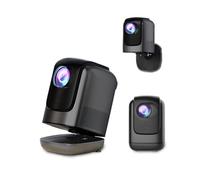 Unitedtime Portable Projector Wall Mount Built-In 180°Adjustable Folding Pan Tilt Stand Native 1080p Support 4K 12000 Lumens with WiFi and Bluetooth for Home Theater Model:TZ1