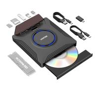 UNITEK External CD DVD Drive for Laptop with 10Gbps M.2 NVMe Slot