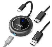 Unitek Type C Wireless HDMI Display Adapter with PD - HD 1080P@60Hz Miracast Dongle Screen Mirroring Video & Audio Receiver 30M for TV or Monitor from MacOS iOS Android Windows