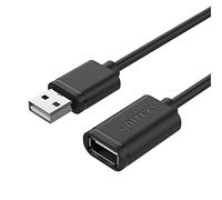 UNITEK USB 2.0 A Male to USB A Female Extension Cable / 3 Metres/Black/Extension Cable for Printer, Keyboard, Card Reader etc/Y-C417GBK
