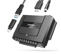 Unitek USB-C to A+C IDE SATA Dual USB 3.0 Drive Replacement Adapter for 2.5/3.5 Inch HDD SSD Optical Drive Converter Up to 18TB 5Gbps with 12V/2A Power Adapter for External Drives Ultra Fast Data