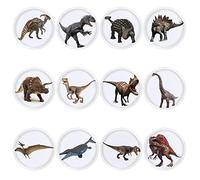 Unittype 12 Pcs Dinosaur Dresser Knobs Round Rubber Drawer Pulls Cute Dinosaurs Print Drawer Knobs Silicone Kitchen Cabinet Pulls for Boys Girls Kids Handle for Nursery Closet Cabinet Furniture