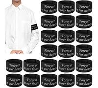 Unittype 25 Pcs Funeral Mourning Arm Band Black Elastic Adjustable Armband for Mourning Funeral Memorial Condolence Respect Event