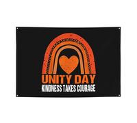 Unity Day - Anti Bullying Orange Banner Backdrop Photography Background 47x71in Flag For Party Home Yard Holiday Decoration