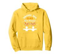 Unity Day Orange You Glad We're Friends? Funny Pun Gift Pullover Hoodie, Adult Unisex, Lemon, XL