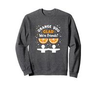 Unity Day Orange You Glad We're Friends? Funny Pun Gift Sweatshirt, Adult Unisex, Dark Heather Grey, M