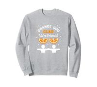 Unity Day Orange You Glad We're Friends? Funny Pun Gift Sweatshirt, Adult Unisex, Heather Grey, S