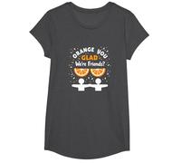 Unity Day Orange You Glad We're Friends? Funny Pun Gift T-Shirt, Girls, Dark Heather Grey, XS
