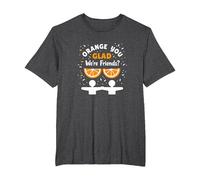 Unity Day Orange You Glad We're Friends? Funny Pun Gift T-Shirt, Men's Big and Tall, Dark Heather Grey, 5X Tall