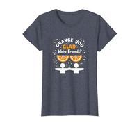 Unity Day Orange You Glad We're Friends? Funny Pun Gift T-Shirt, Women, Heather Blue, 3XL