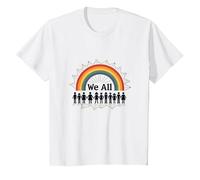 Unity Day We All Belong Rainbow Diversity Inclusion T-Shirt, Kids, White, 10 Years