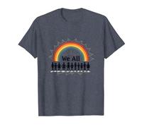 Unity Day We All Belong Rainbow Diversity Inclusion T-Shirt, Men, Heather Blue, S