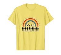 Unity Day We All Belong Rainbow Diversity Inclusion T-Shirt, Men, Lemon, L