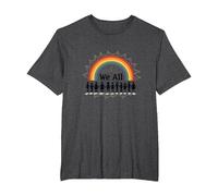Unity Day We All Belong Rainbow Diversity Inclusion T-Shirt, Men's Big and Tall, Dark Heather Grey, 2X Tall