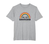 Unity Day We All Belong Rainbow Diversity Inclusion T-Shirt, Men's Big and Tall, Heather Grey, 2X Tall
