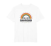 Unity Day We All Belong Rainbow Diversity Inclusion T-Shirt, Men's Big and Tall, White, 2X Tall