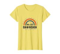 Unity Day We All Belong Rainbow Diversity Inclusion T-Shirt, Women, Lemon, S