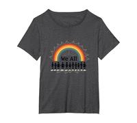 Unity Day We All Belong Rainbow Diversity Inclusion T-Shirt, Women's Plus, Dark Heather Grey, 6X