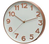 Unity Moffat Raised Gold Arabic Dial Wall Clock, Metal, 30 x 30 x 3 cm