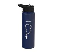 Unity Rosary - Minimalist Christian Religious Prayer Chain Stainless Steel Insulated Water Bottle