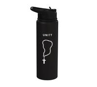 Unity Rosary - Minimalist Christian Religious Prayer Chain Stainless Steel Insulated Water Bottle