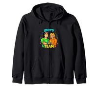 Unity Team Positive Support Community Design Zip Hoodie