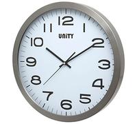 Unity Large Wall Clock, Manhattan Metal, Silver, 40 cm / 16-inch