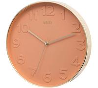 Unity Wall Clock, Bergen, Silent Sweep, Modern, Peach Pink, 30cm / 12-inch