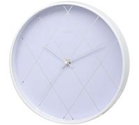 Unity Wall Clock, Diamond Effect, White, Silent Sweep, 30cm / 12-Inch