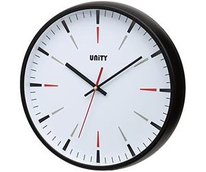Unity Wall Clock, Gibson, Black, Silent Sweep, 32cm / 12.5-Inch