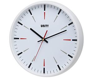 Unity Wall Clock, Gibson, White, Silent Sweep, 32cm / 12.5-Inch