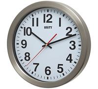 Unity Wall Clock, Peterhead Silver Metal, Silent Sweep, 30cm / 12-inch