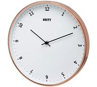 Unity Wall Clock, Plymouth Rose Gold, Modern, White Dial, 30 cm / 12-inch