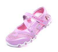 Unitysow Girl Sandals Princess Shoes Mary Jane Flat Sandals Birthday Party Wedding Dress Walking Shoes for Toddler/Little Kid/Big Kid,Purple,2 UK