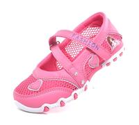 Unitysow Girl Sandals Princess Shoes Mary Jane Flat Sandals Birthday Party Wedding Dress Walking Shoes for Toddler/Little Kid/Big Kid,Red,13 UK Child