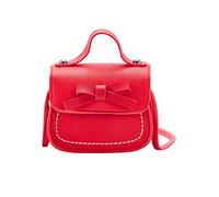 Uniuooi PU Leather Little Girls Cross Body Shoulder Bag - Small Purse Cute Bowknot Messenger Snack Bag Handbag for 1-5 years old Kids, Toddler, Girls (Red)