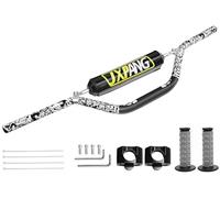 Universal 1 1/8" Dirt Bike Handlebars,Upgraded Pit Bike Handlebar With Foam Pad&Anti-Slip Handlebar Grips&Riser Mount Clamp For Motocross CRF YZF KXF KLX RMZ DRZ Pit Dirt Bike ATV Quad (Style A-Black)