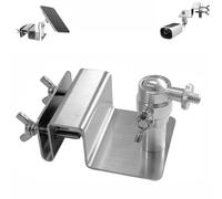 Universal 1/4" Solar Panel Gutter Bracket, Adjustable Stainless Steel | Damage-free roof clamping, prevents gutter leaks, flexible tilt mechanism, fits Arlo Eufy Reolink & smart security cams