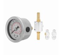 Universal 1/8 NPT Car Pressure Regulator Gauge Kit, Aluminum Alloy Fuel Pressure Gauge, 0-160 PSI Adjustable with External Thread Adapters, for Eclipse